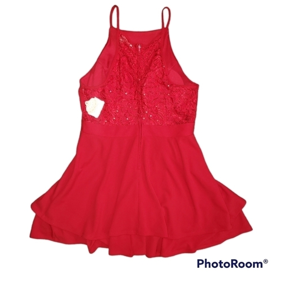 NWT Altar'd State Red Sequins Lace Tired Dress Size XL - Picture 6 of 6